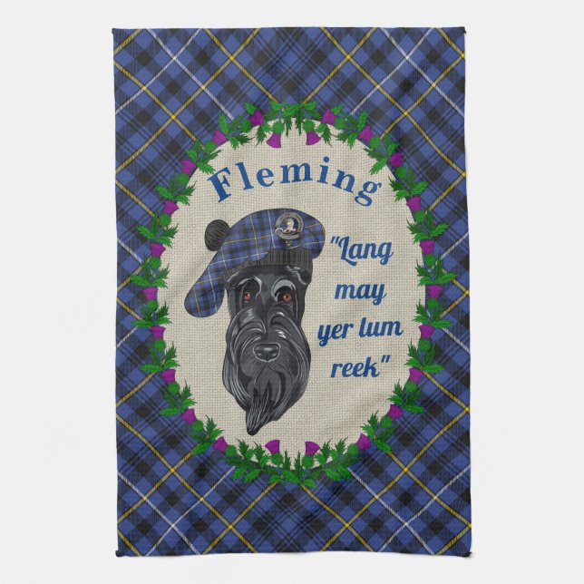 Fleming Scottie Dog Kitchen Towel (Vertical)