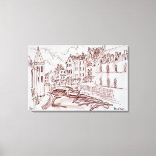 Flemish Architecture Ghent, Belgium Canvas Print