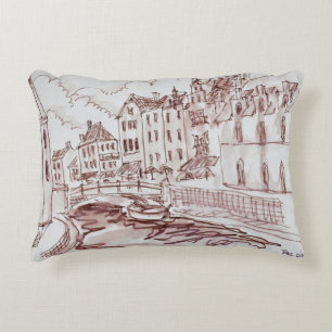 Flemish Architecture   Ghent, Belgium Decorative Pillow
