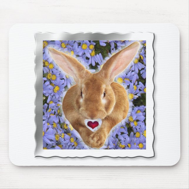 Flemish Giant Bunny Mouse Pad (Front)