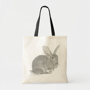 Flemish Giant Rabbit Sketch Tote Bag