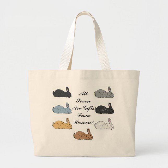 Flemish Giant Rabbit Tote Bag (Front)