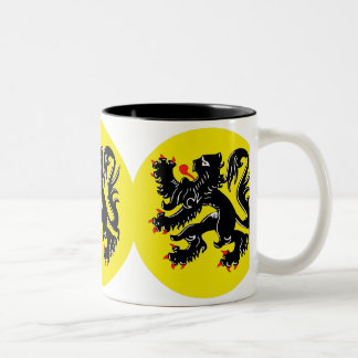 Flemish lion of Flanders koffiemok deluxe Two-Tone Coffee Mug