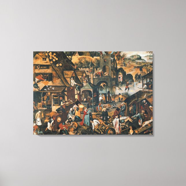 Flemish Proverbs Canvas Print (Front)