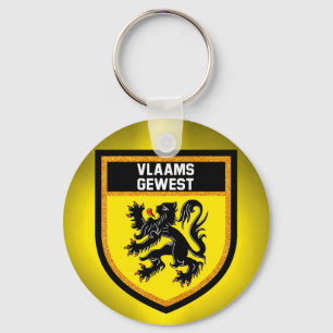Flemish Region Flag Keychain
