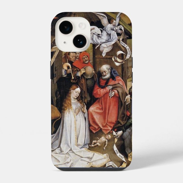 Flemish Renaissance Nativity Scene iPhone Case (Back)