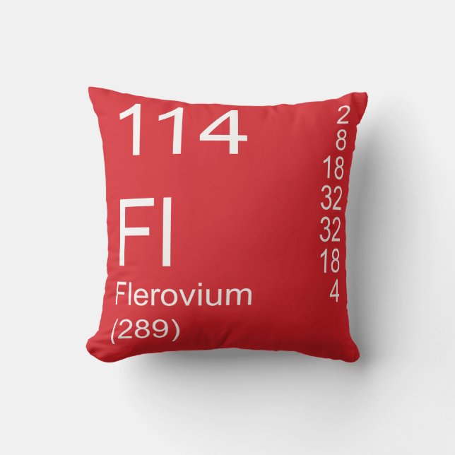 Flerovium Throw Pillow (Front)
