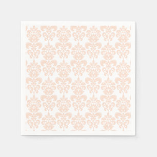 FLESH PINK GIRLY DAMASK PATTERN 2 NAPKIN