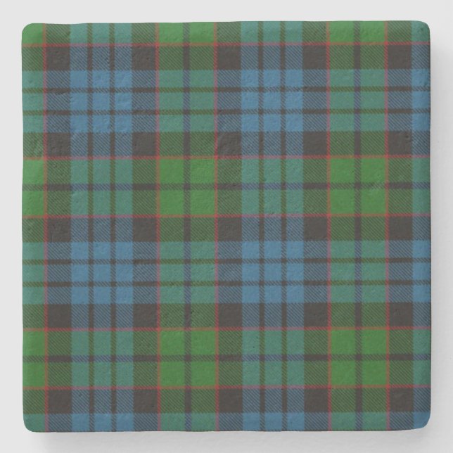 Fletcher Clan Tartan Plaid Stone Coaster (Front)