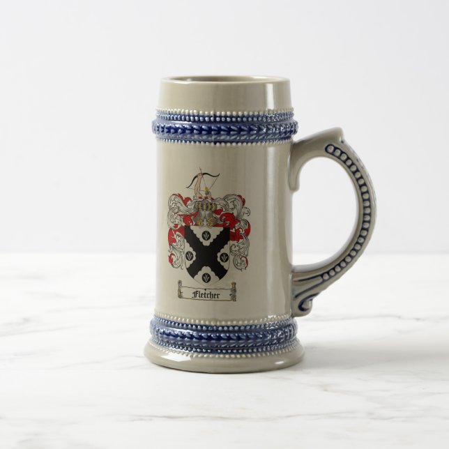 Fletcher Coat of Arms Stein / Fletcher Crest Stein (Right)