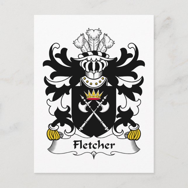 Fletcher Family Crest Postcard (Front)