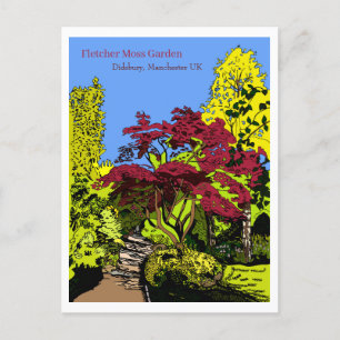 Fletcher Moss Garden, Manchester UK Postcard