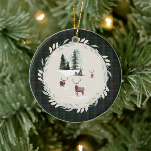 Fletcher of Dunans Modern Scottish Tartan Ceramic Ornament
