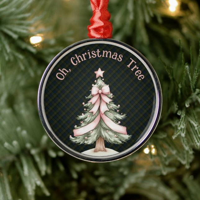 Fletcher of Dunans Scottish Tartan Christmas Metal Ornament (Tree)