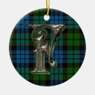 Fletcher Plaid Monogramme ornement