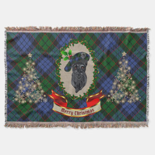 Fletcher Scottie Dog Christmas Throw Blanket