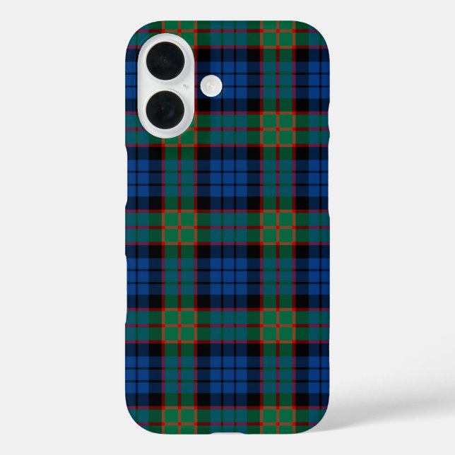 Fletcher Tartan Bright Blue and Green Plaid Case-Mate iPhone Case (Back)
