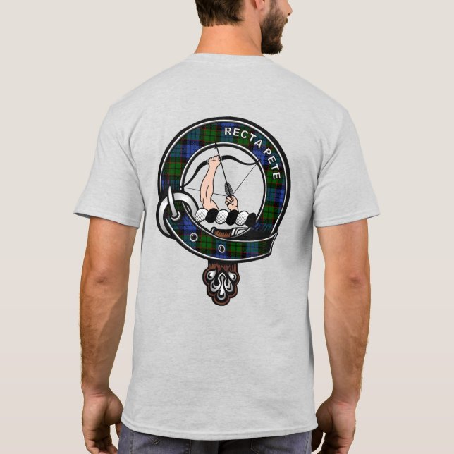 Fletcher Tartan Clan Badge  T-Shirt (Back)