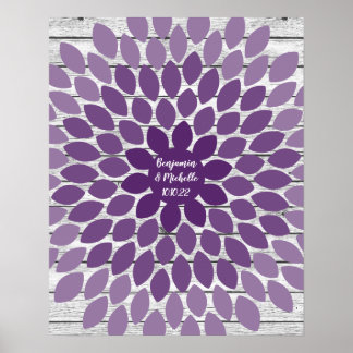 Fleur - 100 Signature Poster du livre d'or