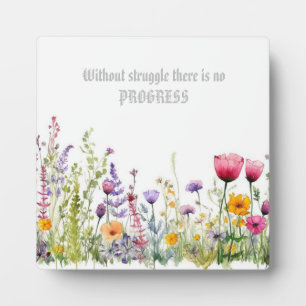 Fleur à travers la lutte : Plaque d'acier floral