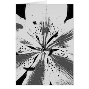 fleur abstraite noire et blanche inhabituelle