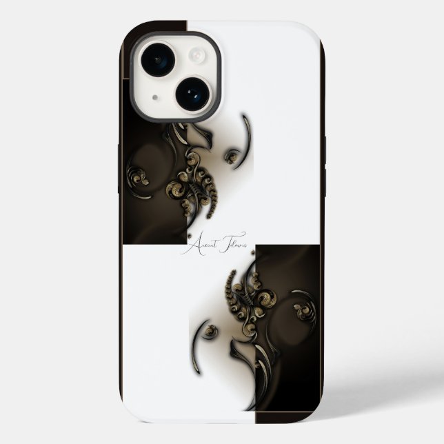 "Fleur ancienne", Coque Apple iPhone 14 (Verso)