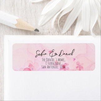 Fleur aquarelle orange rose