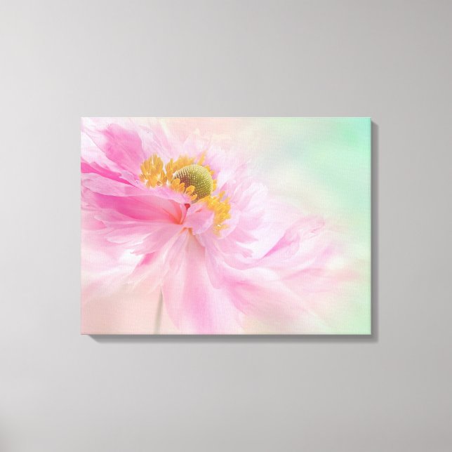 Fleur Art-rose en toile (Recto)