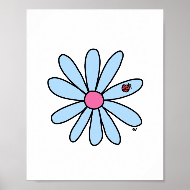 Fleur avec Poster de Ladybug (Devant)