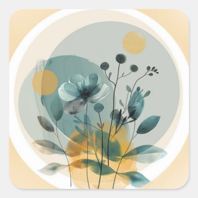 Fleur avec Sticker tactile doux (Devant)
