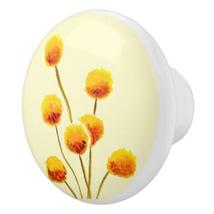 Fleur Billy Bouton jaune Design d'art australien