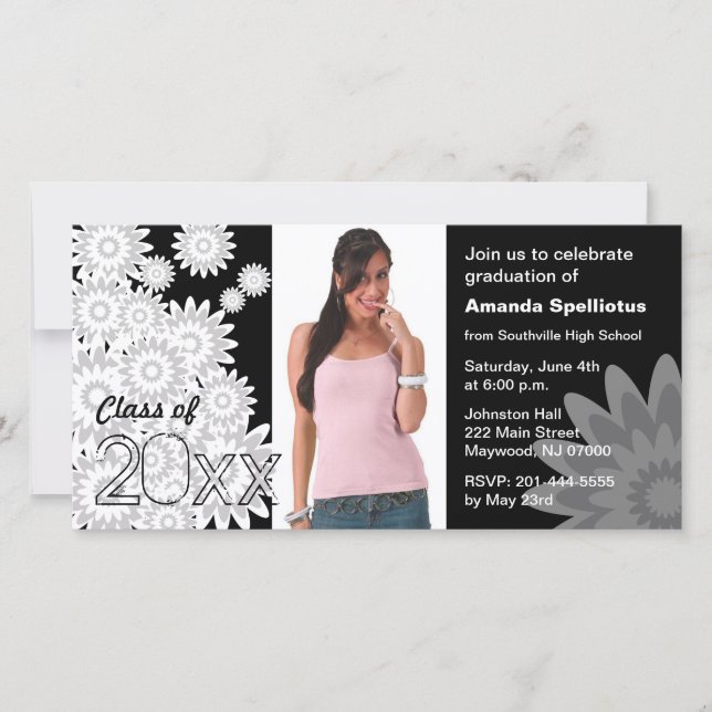 Fleur blanche Carte photo (Devant)