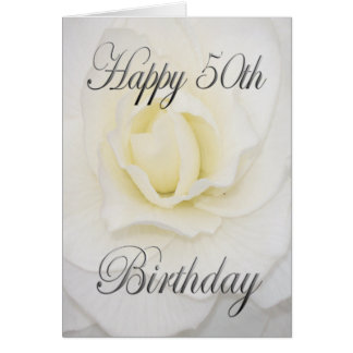 Fleur blanche Joyeux 50e anniversaire