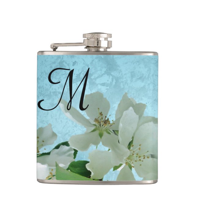 Fleur blanche sur Flacon Whiskey Sky Monogram Sky  (Devant)