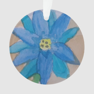 Fleur bleue acrylique