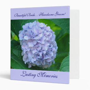 Fleur bleue d'hortensia d'album de classeur de