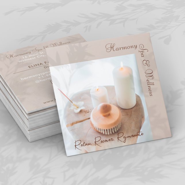 Fleur, Bougie, Spa de brosse et Carte de visite de (Créateur téléchargé)