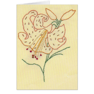Fleur brodée de lis tigré
