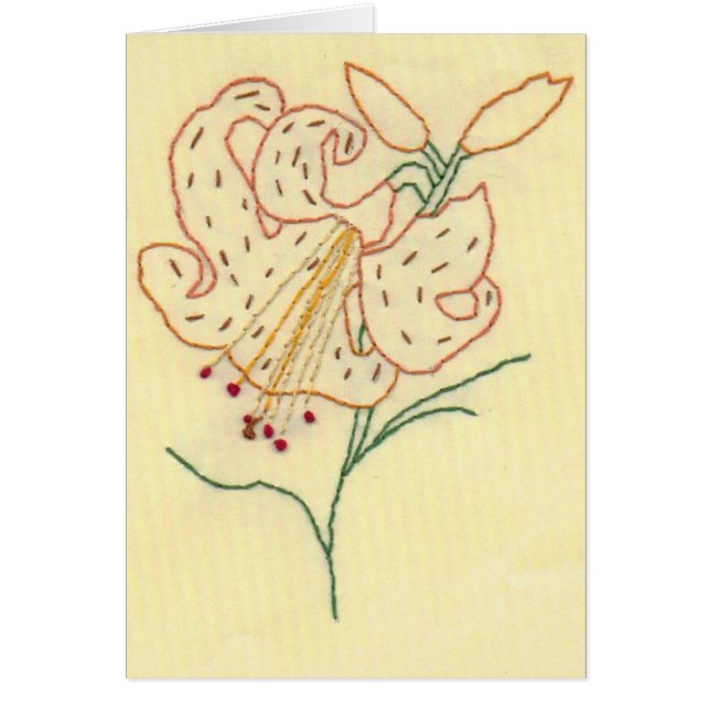 Fleur brodée de lis tigré (Devant)