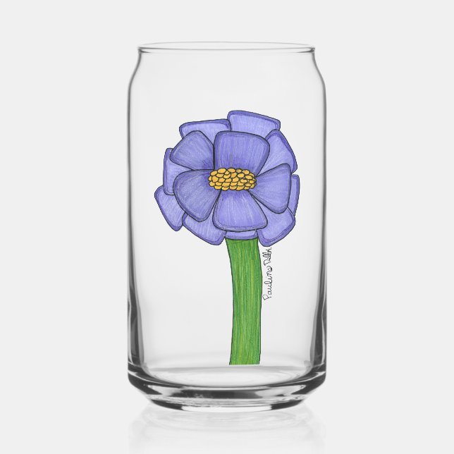 Fleur carrée violette (Recto)