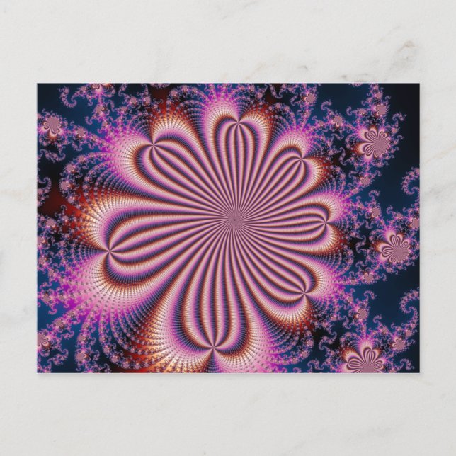 Fleur - Carte postale fractale (Devant)
