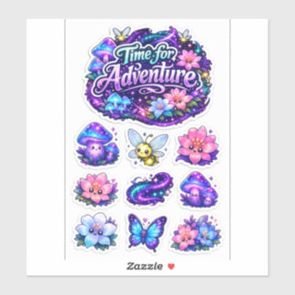 Fleur céleste – Autocollant de fleur d'aventure ma