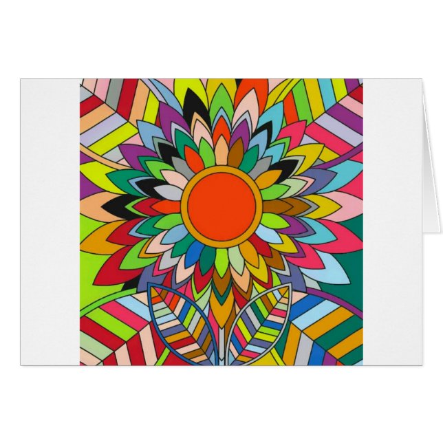 fleur colorée mandala yaei design (Devant horizontal)