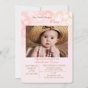 Fleur Confetti Photo Invitation