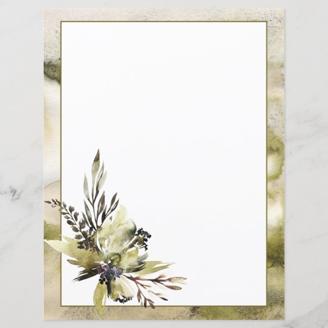 Fleur contemporaine sur la feuille de papier à puc (Devant)