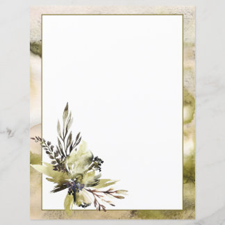 Fleur contemporaine sur la feuille de papier à puc