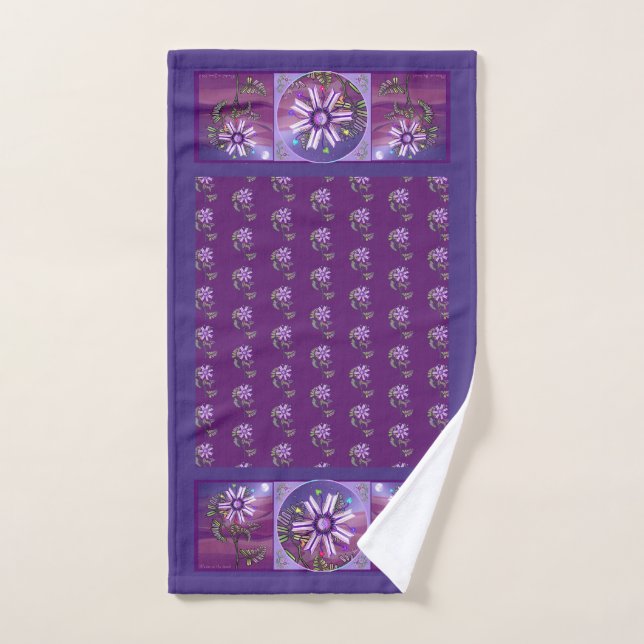 Fleur dans le désert (Serviette à main)