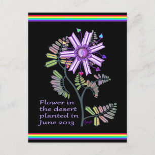 Fleur dans le désert Carte postale