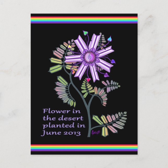 Fleur dans le désert Carte postale (Devant)