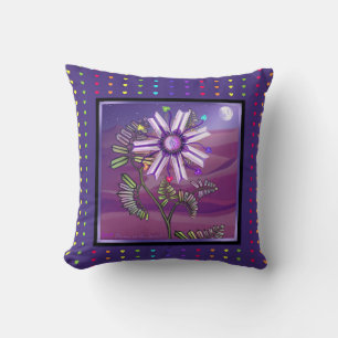Fleur dans le désert Coussin de jet